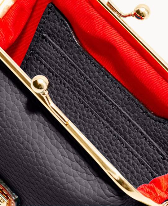 Dooney & Bourke rullestenskorn stor indrammet pung JV0J4861 tilbehør sort