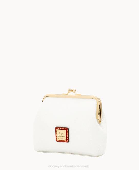 Dooney & Bourke rullestenskorn stor indrammet pung JV0J4863 tilbehør hvid