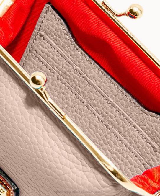 Dooney & Bourke rullestenskorn stor indrammet pung JV0J4866 tilbehør taupe
