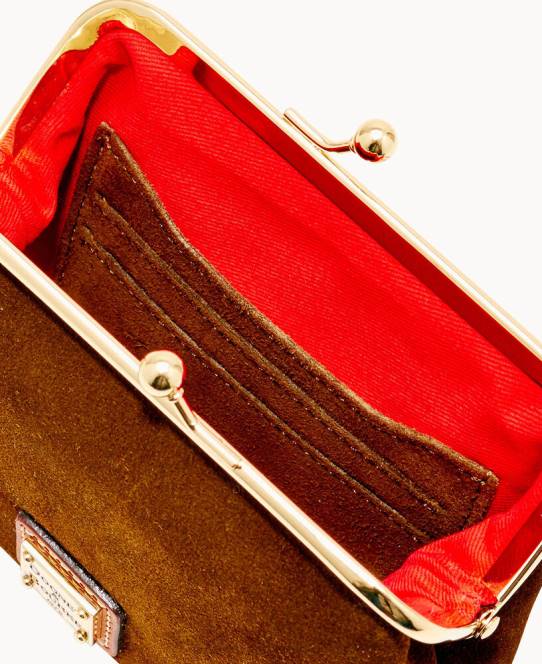 Dooney & Bourke ruskind pung med stor ramme JV0J4710 tilbehør oliven