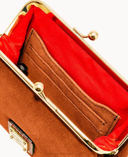 Dooney & Bourke ruskind pung med stor ramme JV0J4711 tilbehør rav