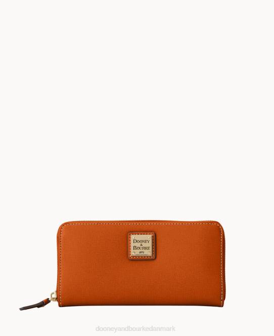 Dooney & Bourke saffiano stor lynlås rundt JV0J4134 tilbehør naturlig