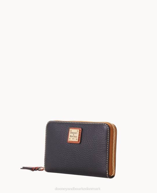 Dooney & Bourke småsten med medium lynlås rundt om pung JV0J4126 tilbehør sort