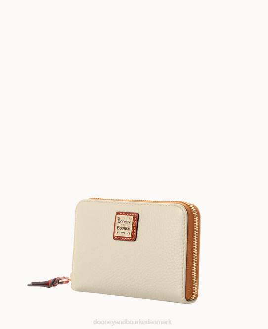 Dooney & Bourke småsten med medium lynlås rundt om pung JV0J4127 tilbehør knogle