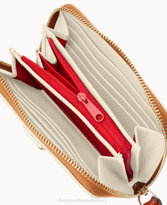 Dooney & Bourke småsten med medium lynlås rundt om pung JV0J4127 tilbehør knogle
