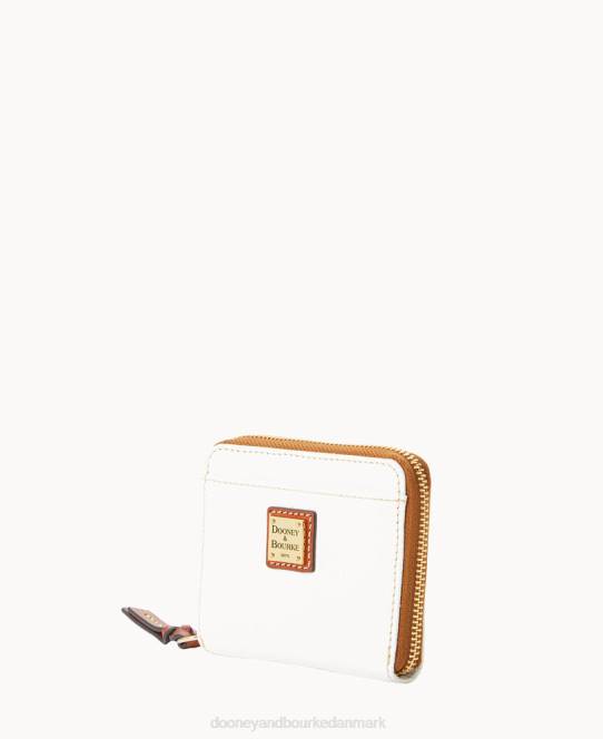 Dooney & Bourke småstens korn lille lynlås rundt JV0J4153 tilbehør hvid