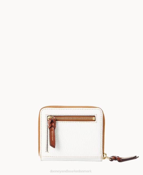 Dooney & Bourke småstens korn lille lynlås rundt JV0J4153 tilbehør hvid