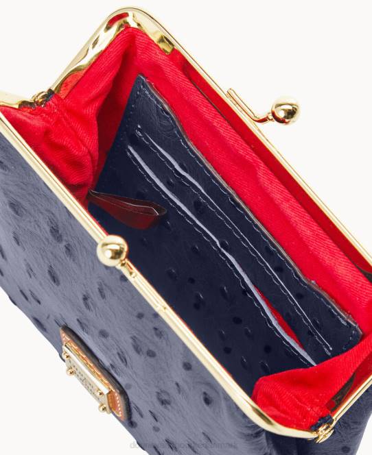 Dooney & Bourke struds stor rammepung JV0J4216 tilbehør stål blå